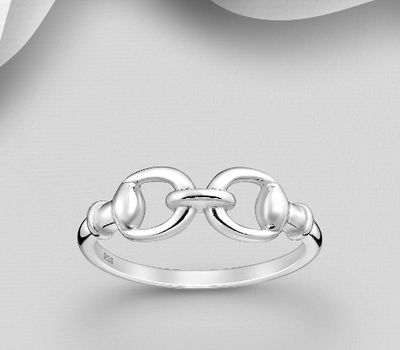 Malın səhifəsinə keç 925 Sterling Silver Horse Snaffle Ring