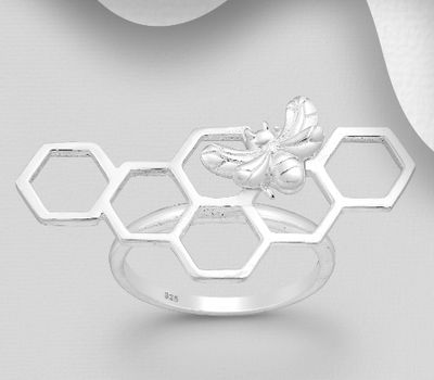 Malın səhifəsinə keç 925 Sterling Silver Beehive Ring