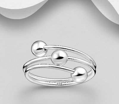 Malın səhifəsinə keç 925 Sterling Silver Wrap Ball Ring