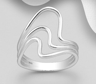 Malın səhifəsinə keç 925 Sterling Silver Layered Ring
