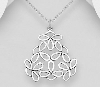 925 Sterling Silver Flower Pendant