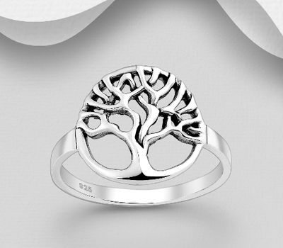 Malın səhifəsinə keç 925 Sterling Silver Tree Of Life Ring