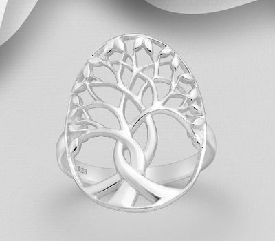 Malın səhifəsinə keç 925 Sterling Silver Tree of Life Ring