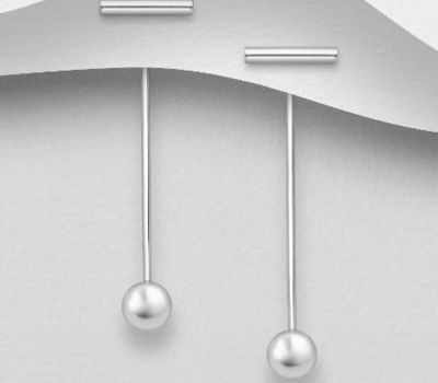 Malın səhifəsinə keç 925 Sterling Silver Ball & Bar Jacket Earrings