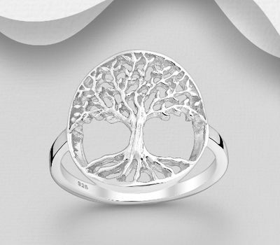 Malın səhifəsinə keç 925 Sterling Silver Tree Of Life Ring