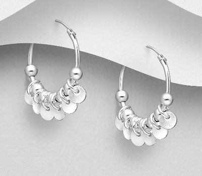 Malın səhifəsinə keç 925 Sterling Silver Hoop Earrings