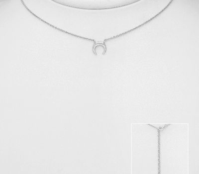 Malın səhifəsinə keç 925 Sterling Silver Horn Choker