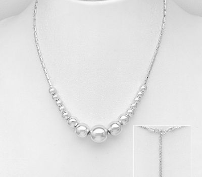 Malın səhifəsinə keç 925 Sterling Silver Ball Necklace