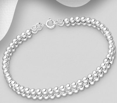 Malın səhifəsinə keç 925 Sterling Silver Bead Bracelet