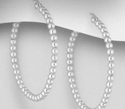 Malın səhifəsinə keç 925 Sterling Silver Ball Hoop Earrings