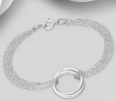 Malın səhifəsinə keç 925 Sterling Silver Circle Bracelet