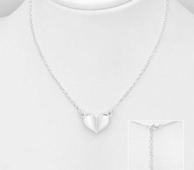 Malın səhifəsinə keç 925 Sterling Silver Heart Necklace