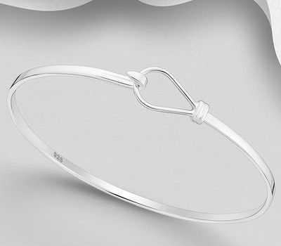 Malın səhifəsinə keç 925 Sterling Silver Loop Bangle