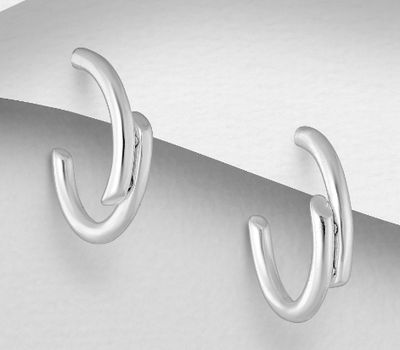 925 Sterling Silver Push-Back Earrings