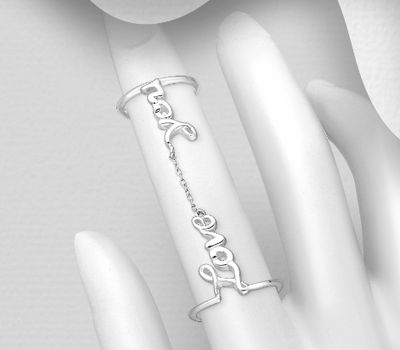 Malın səhifəsinə keç 925 Sterling Silver Double Ring,