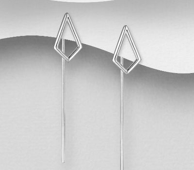 925 Sterling Silver Kite Hook Earrings