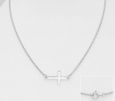 Malın səhifəsinə keç 925 Sterling Silver Cross Necklace