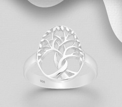 Malın səhifəsinə keç 925 Sterling Silver Tree Of Life Ring