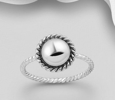 925 Sterling Silver Rope Ring