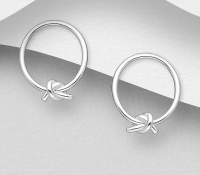 925 Sterling Silver Knot Push-Back Earrings