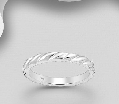 925 Sterling Silver Patterned Ring