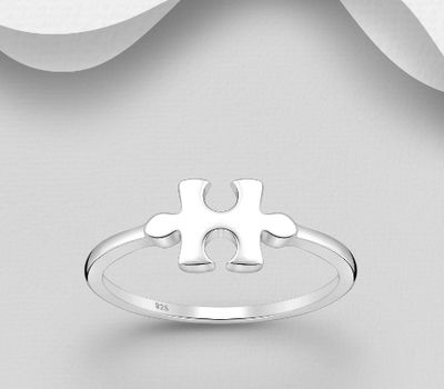 Malın səhifəsinə keç 925 Sterling Silver Jigsaw Ring