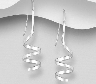 Malın səhifəsinə keç 925 Sterling Silver Spiral Hook Earrings