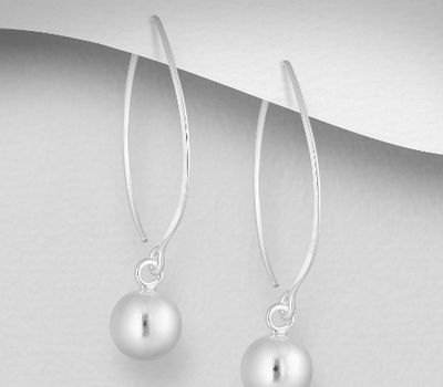 925 Sterling Silver Ball Hook Earrings