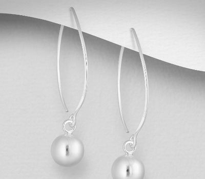 Malın səhifəsinə keç 925 Sterling Silver Ball Hook Earrings