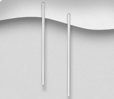 Malın səhifəsinə keç 925 Sterling Silver Bar Earrings