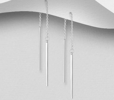 925 Sterling Silver Thread Earrings