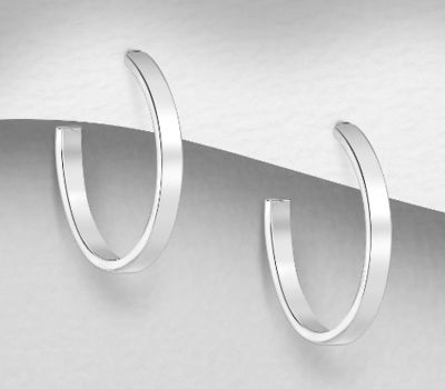 925 Sterling Silver Post, Push-Back Earrings