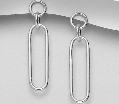 925 Sterling Silver Interlock Push-Back Earrings
