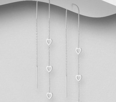 Malın səhifəsinə keç 925 Sterling Silver Heart Hook Earrings