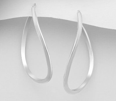 Malın səhifəsinə keç 925 Sterling Silver Hoop Earrings