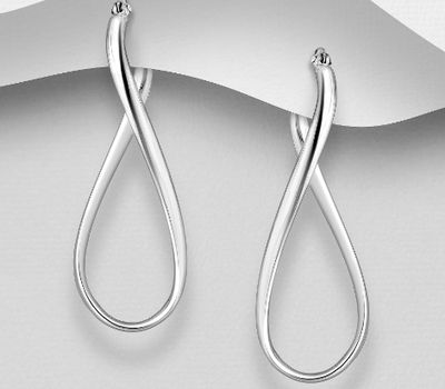 Malın səhifəsinə keç 925 Sterling Silver Hoop Earrings