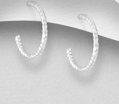 Malın səhifəsinə keç 925 Sterling Silver Semi-Circle Push-Back Earrings
