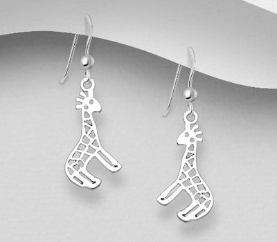 Malın səhifəsinə keç 925 Sterling Silver Giraffe Hook Earrings