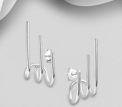 925 Sterling Silver Push-Back Earrings