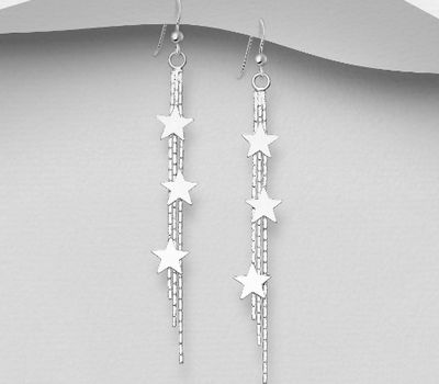 925 Sterling Silver Star Earrings