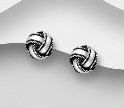 925 Sterling Silver Knot Earrings