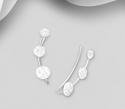 925 Sterling Silver Circle Ear Pins