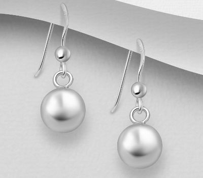 925 Sterling Silver Ball Hook Earrings