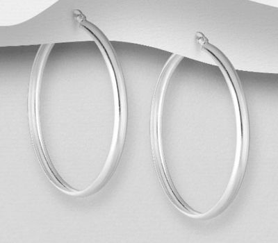 Malın səhifəsinə keç 925 Sterling Silver Hoop Earrings