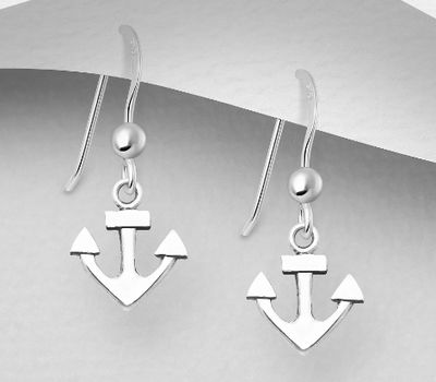 Malın səhifəsinə keç 925 Sterling Silver Anchor Earrings