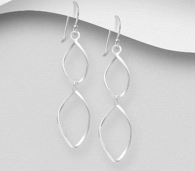 Malın səhifəsinə keç 925 Sterling Silver Oval Links Hook Earrings