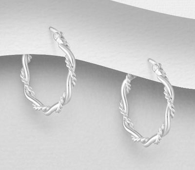 Malın səhifəsinə keç 925 Sterling Silver Hoop Earrings