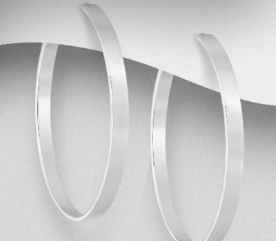 Malın səhifəsinə keç 925 Sterling Silver Earrings Push-Back Hoop Earrings