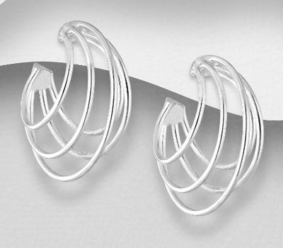 Malın səhifəsinə keç 925 Sterling Silver Push-Back Earrings
