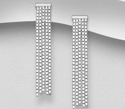 Malın səhifəsinə keç 925 Sterling Silver Dangling Push-Back Earrings